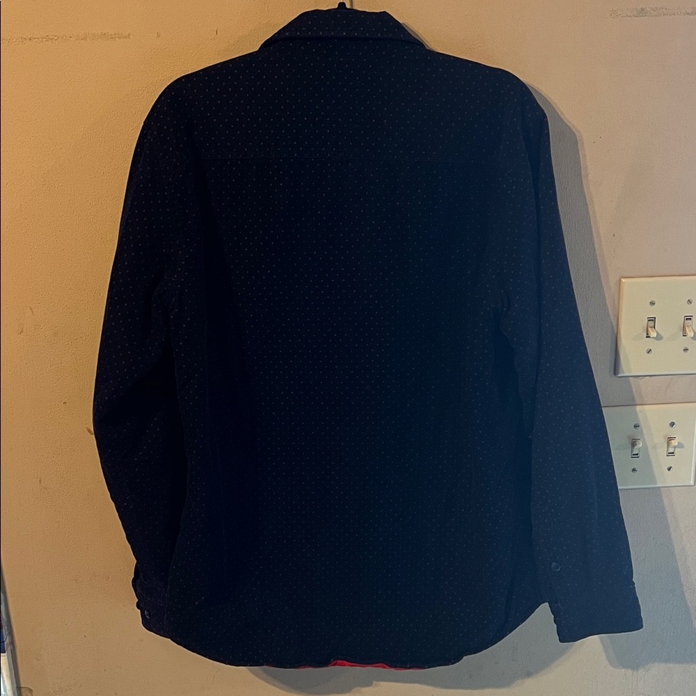SUPREME QUILTED CORDUROY POLKA DOT SHIRT NAVY RED DOTS FW13 SIZE LARGE - Picture 11 of 12